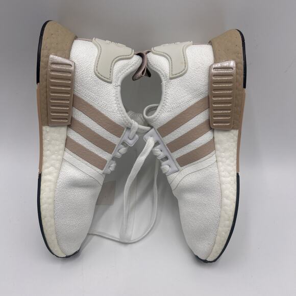Adidas NMD R1 Womens Size 8.5 White Beige Athletic Running Shoes Sneakers FV2475 - Picture 7 of 9